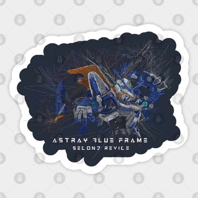 Astray Blue on Scribble Sticker by CoretanVector